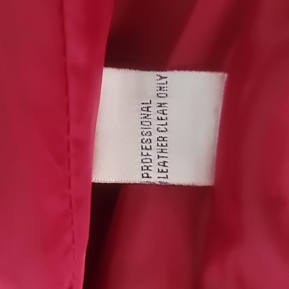 Yvonne & Marie Women's Jacket Red Leather Blazer Size X Large Vintage Biker 80's - Picture 7 of 10